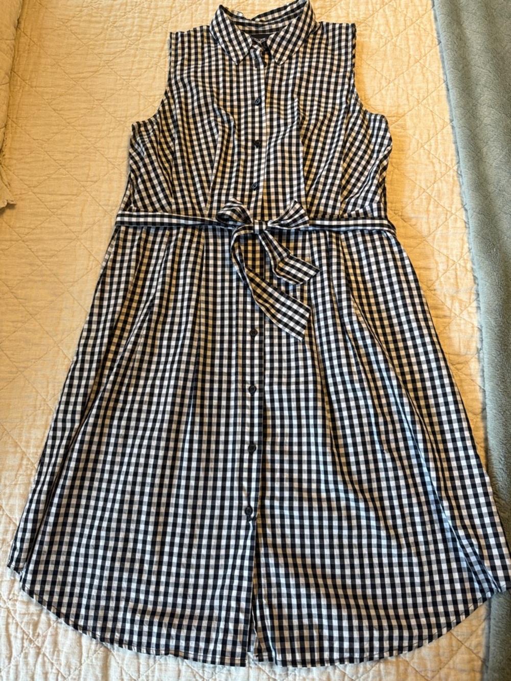 Who What Wear gingham midi shirt dress